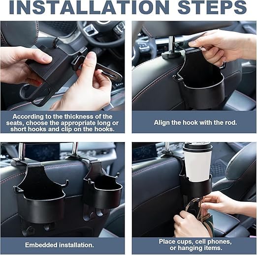 Car Seat Storage Cup & Mobile Holder (Set of 2)