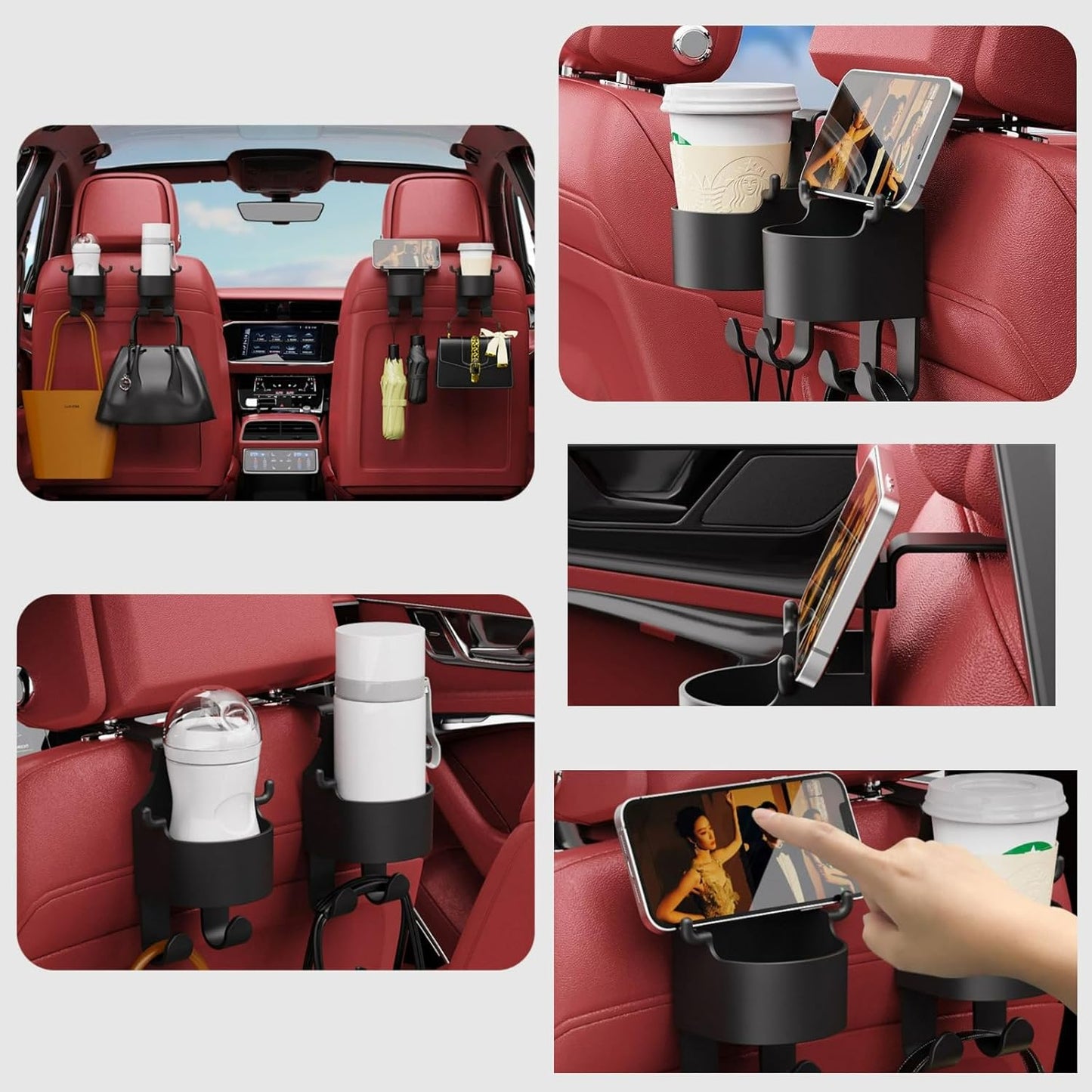 Car Seat Storage Cup & Mobile Holder (Set of 2)