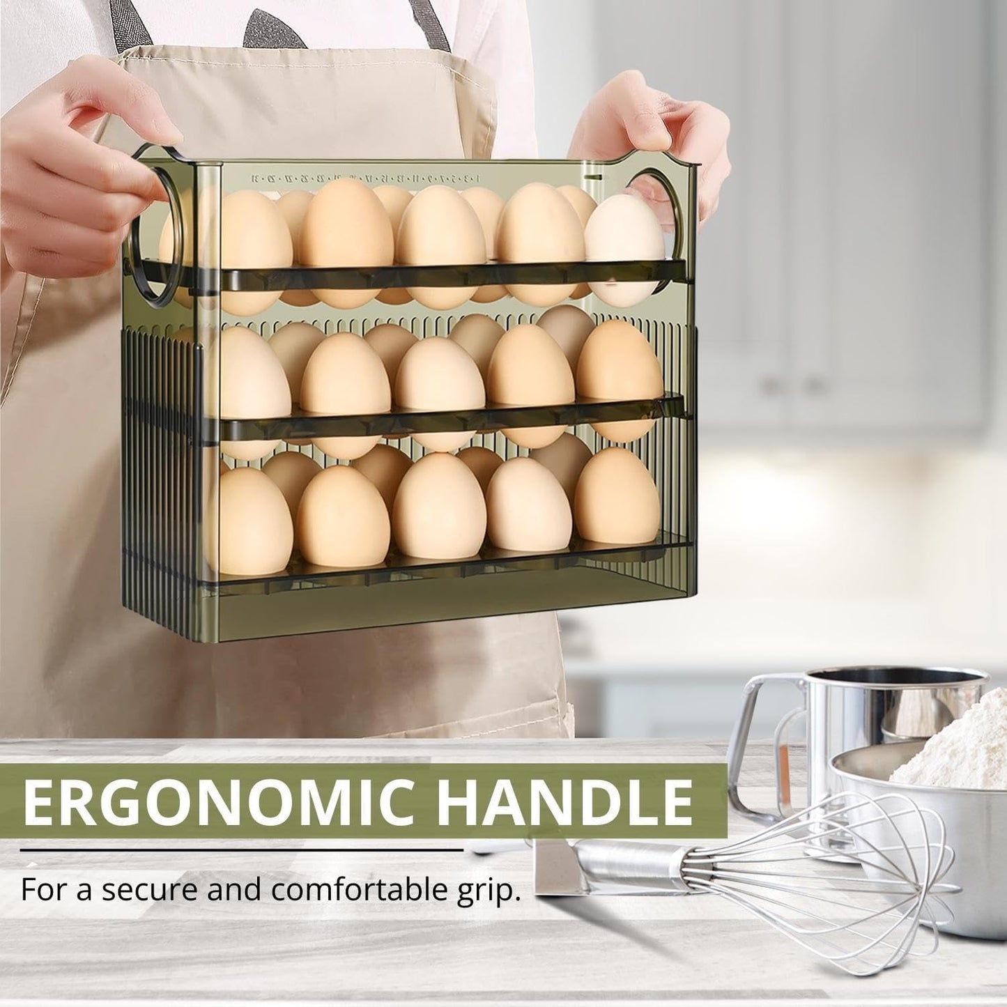 Flippable Egg Rack | Smart, Space-Saving Storage