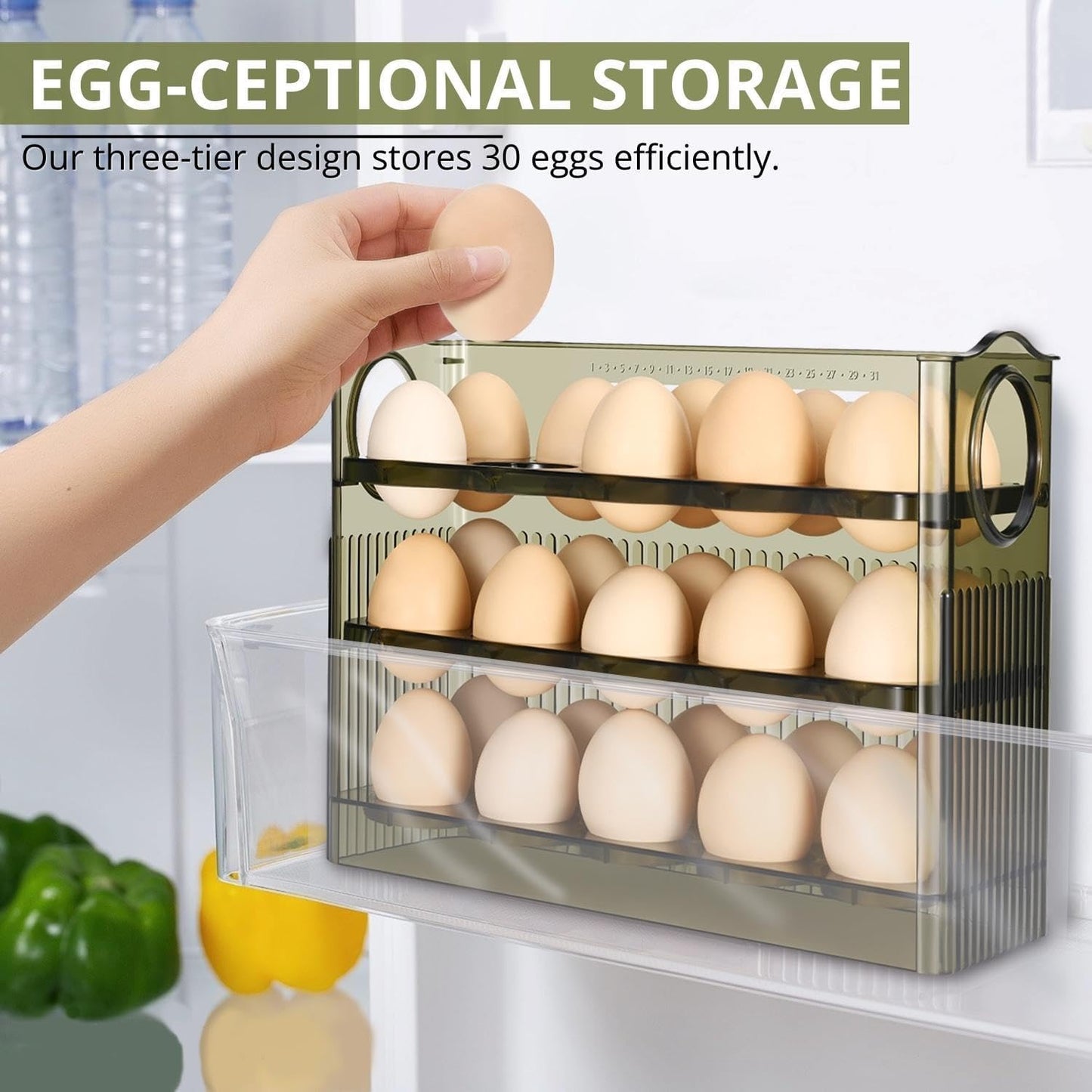 Flippable Egg Rack | Smart, Space-Saving Storage