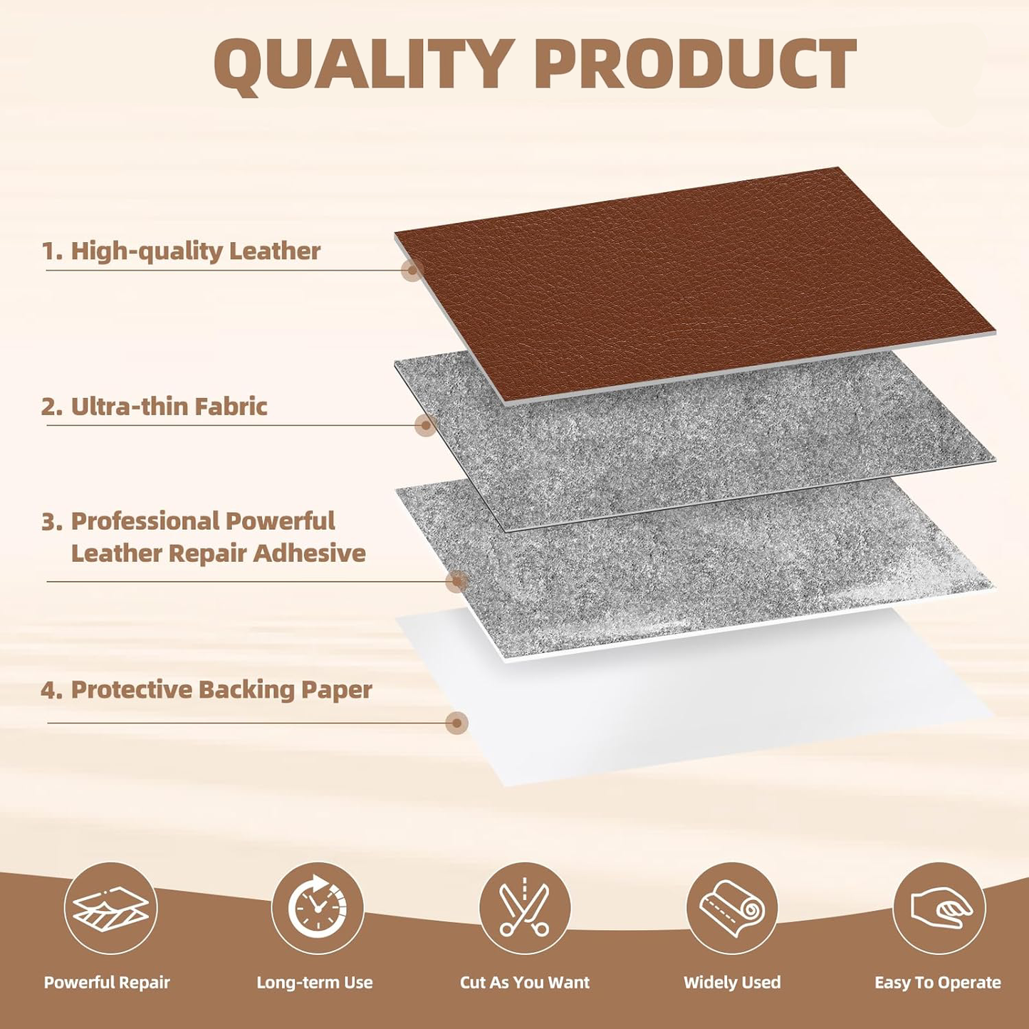 Multipurpose Self-Adhesive Leather Sheet Roll