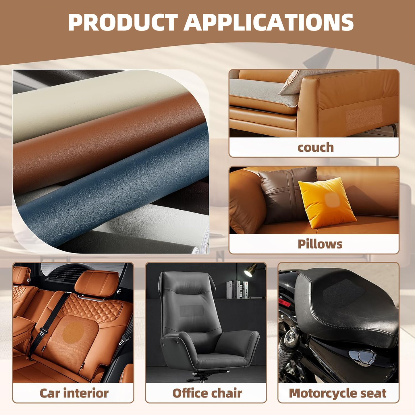 Multipurpose Self-Adhesive Leather Sheet Roll