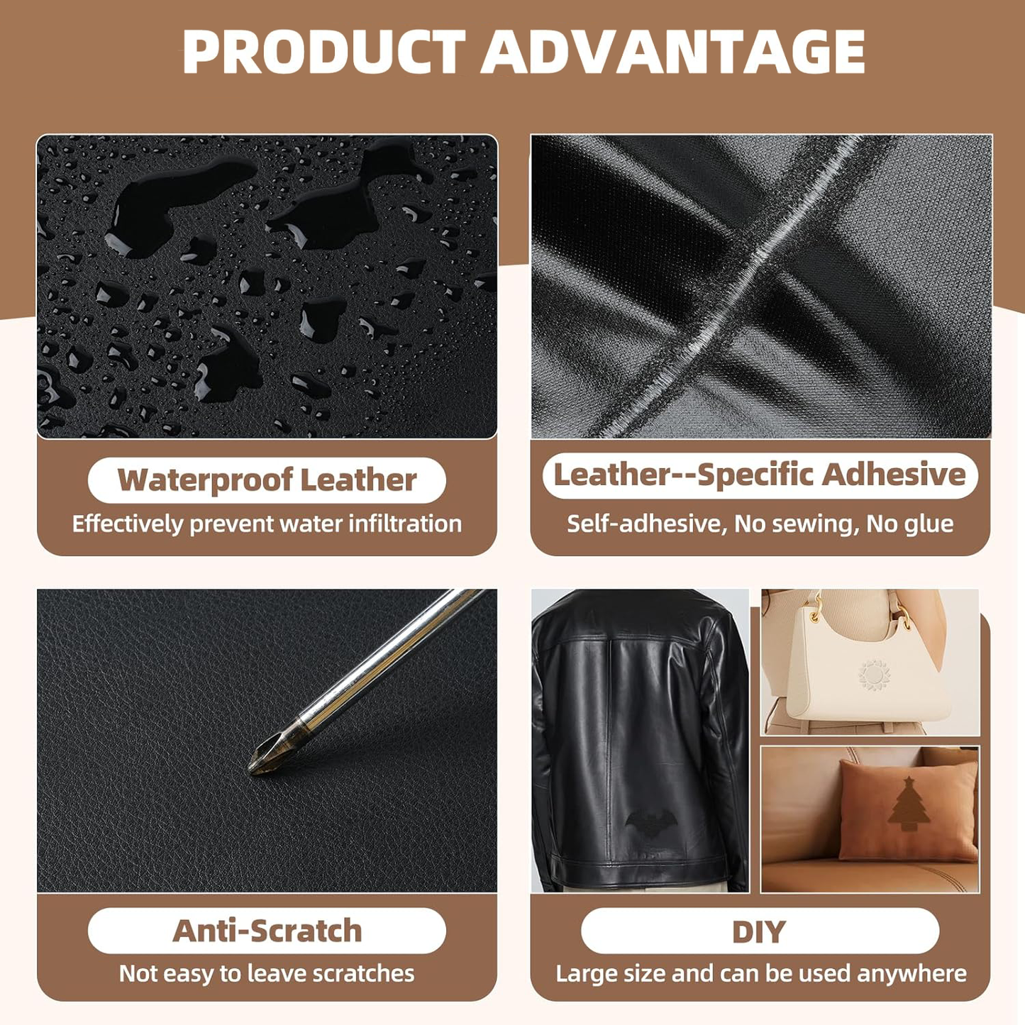 Multipurpose Self-Adhesive Leather Sheet Roll