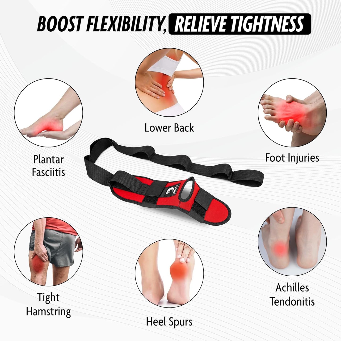 Ortho Stretching Strap | Stretcher Belt for Heel, Knee & Leg Pain