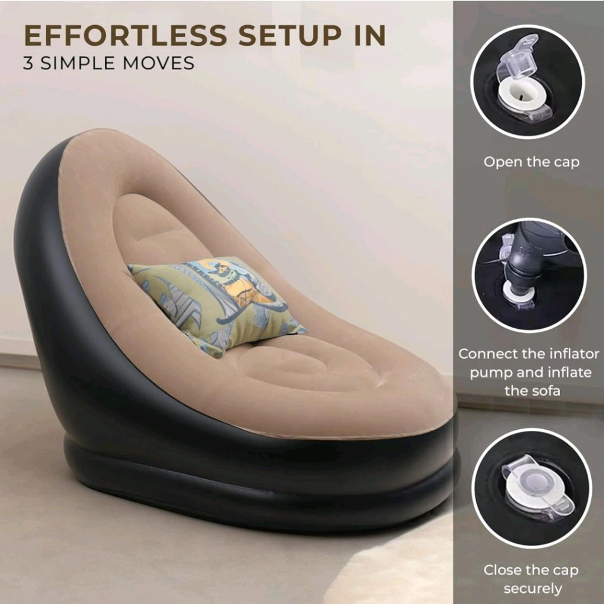 Inflatable Lounge Sofa with Ottoman