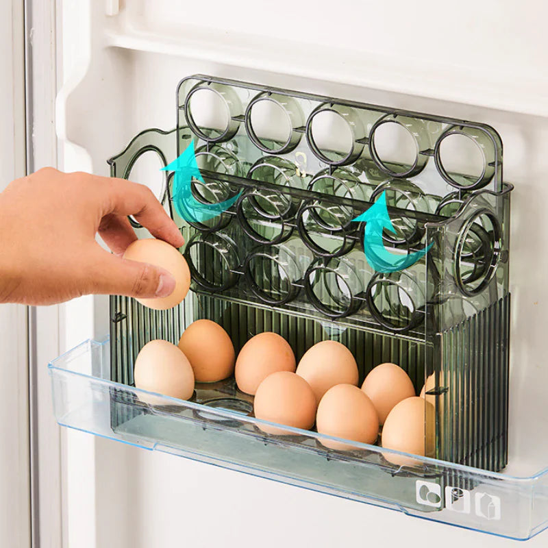 Flippable Egg Rack | Smart, Space-Saving Storage