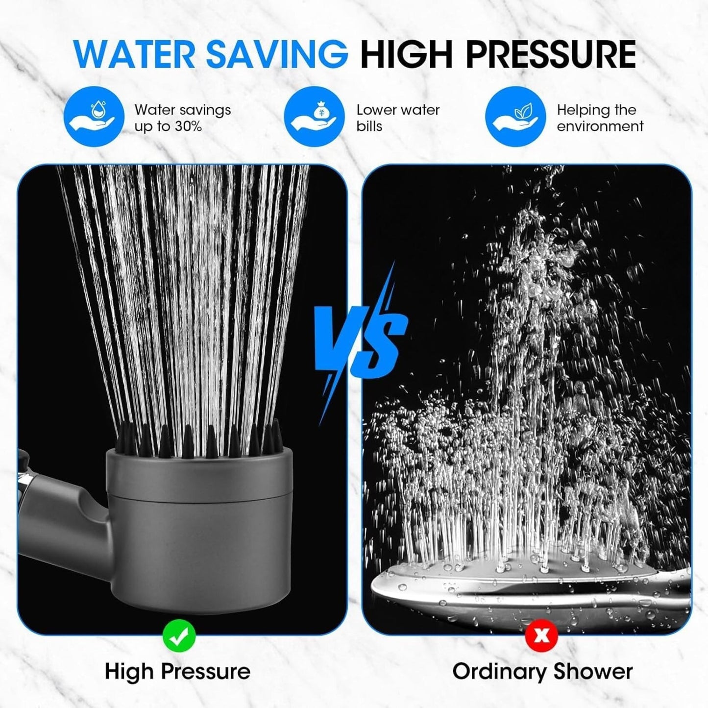 High Pressure Multi Flow Shower Head
