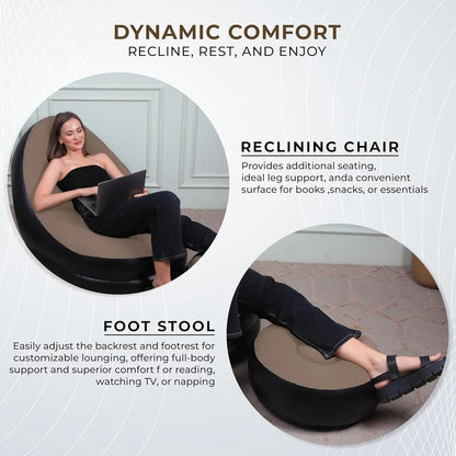 Inflatable Lounge Sofa with Ottoman
