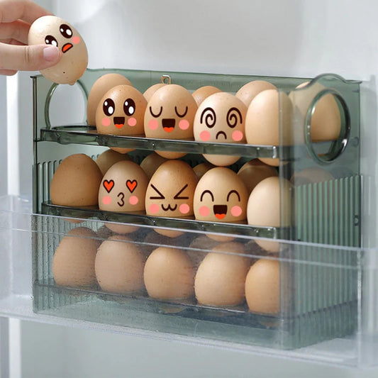 Flippable Egg Rack | Smart, Space-Saving Storage