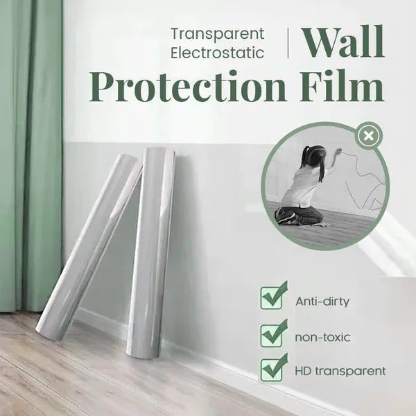 Self-Adhesive Transparent Wall Protection Film (Pack of 2 Rolls)