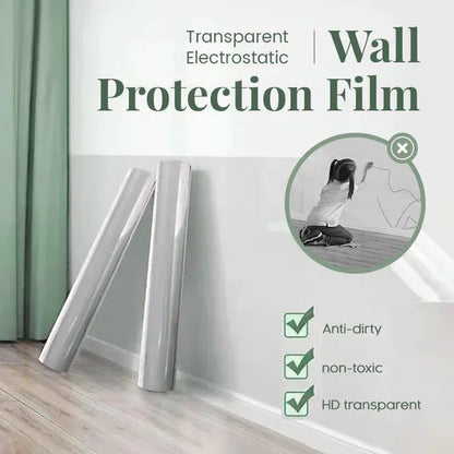 Self-Adhesive Transparent Wall Protection Film (Pack of 2 Rolls)