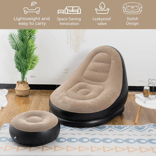 Inflatable Lounge Sofa with Ottoman - KasaLiving