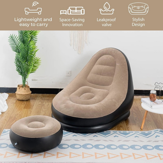 Inflatable Lounge Sofa with Ottoman